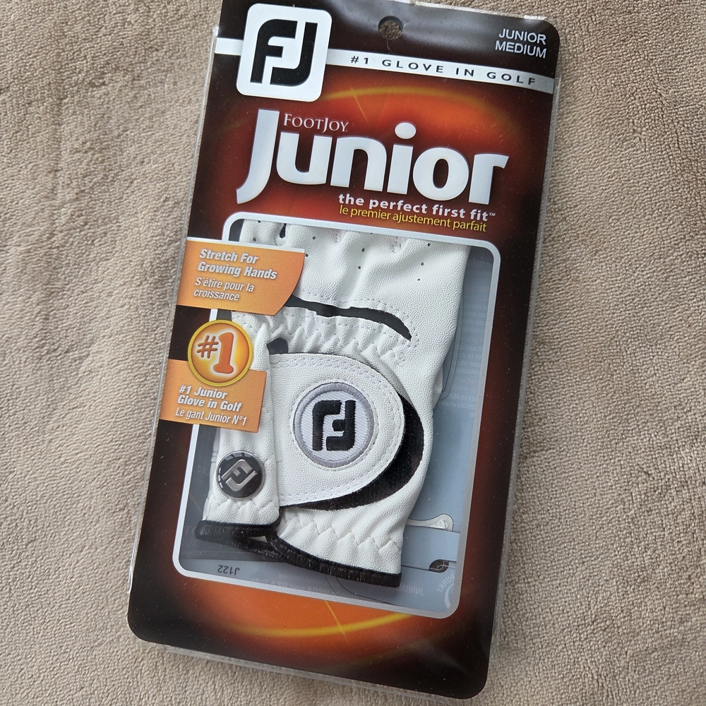 Foot joy junior Golf Glove, Worn on Left Hand, New, In Original Packaging medium